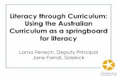 Literacy Through Curriculum: Using the Australian Curriculum as a springboard for literacy