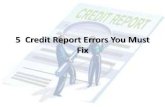 5  credit report errors you must fix