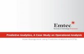 Predictive Analytics, A Case Study on Operational Analysis - Emtec, Inc.