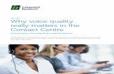 Integrated Research White Paper -  Why voice quality really matters in the contact center