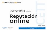Gestión de la Reputación Online - CETT 2015