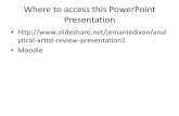 Analytical Artist Review Presentation1