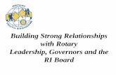 Building Strong Relationships with Rotary Leadership, Governors, and the RI Board