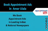 Amer uiala | Appointment & recruitment ad rates