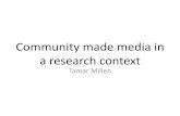 Archiving community media in a research context
