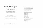 Den Helige Qur' Anen The Holy Qur'an Arabic Text and Norwegian Translation
