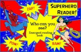 Superhero emergent reader book