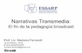 Narrativas Transmedia & Educación - essarp ferrarelli 2015
