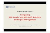 Comparing SAP, Oracle, and Microsoft Solutions for Project Management; CLASH OF THE TITANS