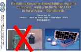Replacing Kerosine based lighting with White LED through solar energy