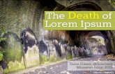 The Death of Lorem Ipsum and Pixel-Perfect Content (MinneWebCon version)