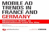 Mobile marketing spends between europes 2 biggest markets