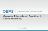 Overview of the Opening Educational Practices in Scotland (OEPS) project #OER15