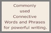 Commonly used Conneting Words for Powerful Writing