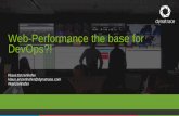 Web Performance the base for DevOps?! - Webperf Meetup Atlanta