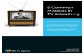 5 Common Mistakes in TV Advertising