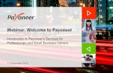Welcome to Payoneer Webinar