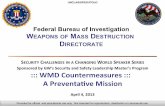 WMD Countermeasures ::: A Preventative Mission