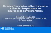 Documenting design pattern instances: A Family of experiments on Source code comprehensibility