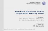 Automatic Detection0f Web Application Security Flaws