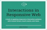 Interactions in Responsive Web - BDConf Orlando 2014
