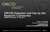 ORCID Adoption and Use by the Research Community