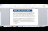 Inserting a Picture into Word