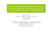 Mending the Gap between Library's Electronic and Print Collections in ILS and Library's Web Site using Semantic Web - Progress Report