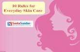 10 Rules For Everyday Skin Care