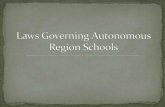 Laws governing autonomous region schools