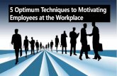5 Optimum Techniques to Motivating Employees at the Workplace