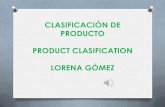 Clasificacion de producto lorena