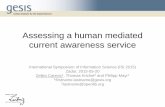 Assessing a human mediated current awareness service