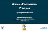 UN Presentation : Women Empowerment Principles