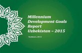 Millennium Development Goals Report, Uzbekistan 2015