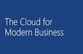 Microsoft azure - the cloud for modern business