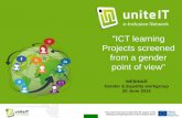 Webinar "ICT learning Projects screened from a gender point of view"