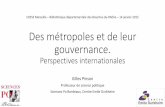 Les métropoles et leur gouvernance - Gilles Pinson