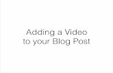 Blogger: Add video to a post