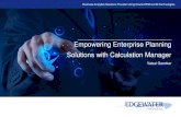 Empowering Enterprise Planning Solutions with Calculation Manager