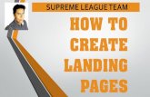 How to create landing pages