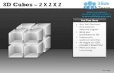 3d cubes 2x2x2 powerpoint presentation slides db ppt templates