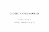 Closed ankle injuries