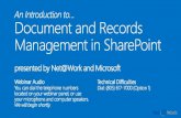 An Introduction to Document and Records Management in Microsoft SharePoint