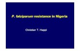 Résistance de P. falciparum au Nigeria