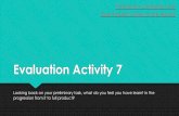 Evaluation Activity 7