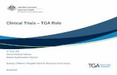 Clinical trials - TGA role