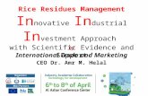 Rice Waste managment, Industry, Innovation and Investment sucess story