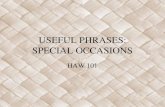 Phrases special occasions