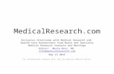 MedicalResearch.com:  Medical Research Exclusive Interviews May 12 2015